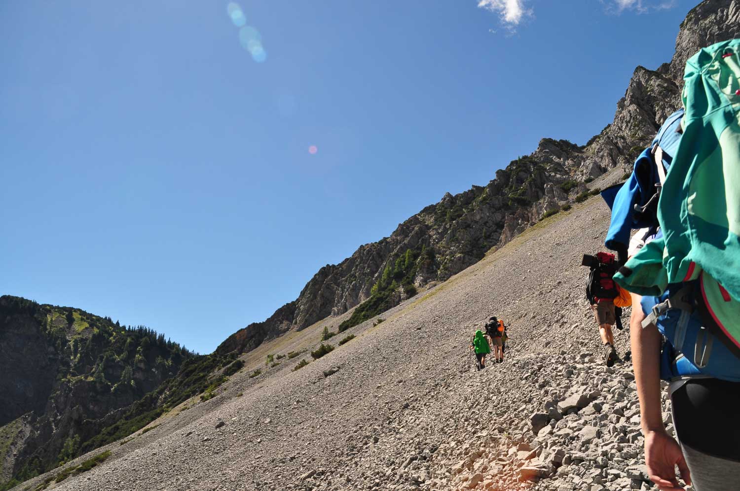 Wanderung über Geröll - Tag 3 Geröllfeld