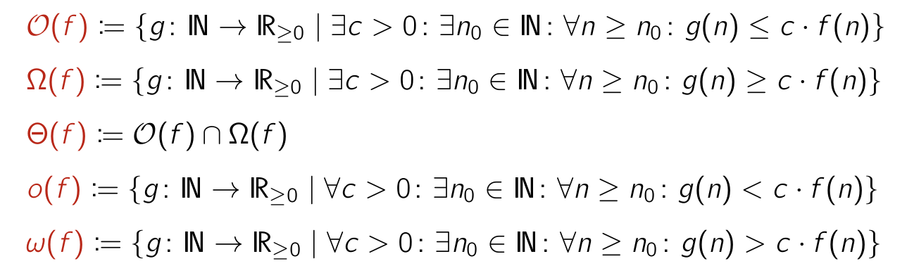 Definition der O-Notation Definition der O-Notation