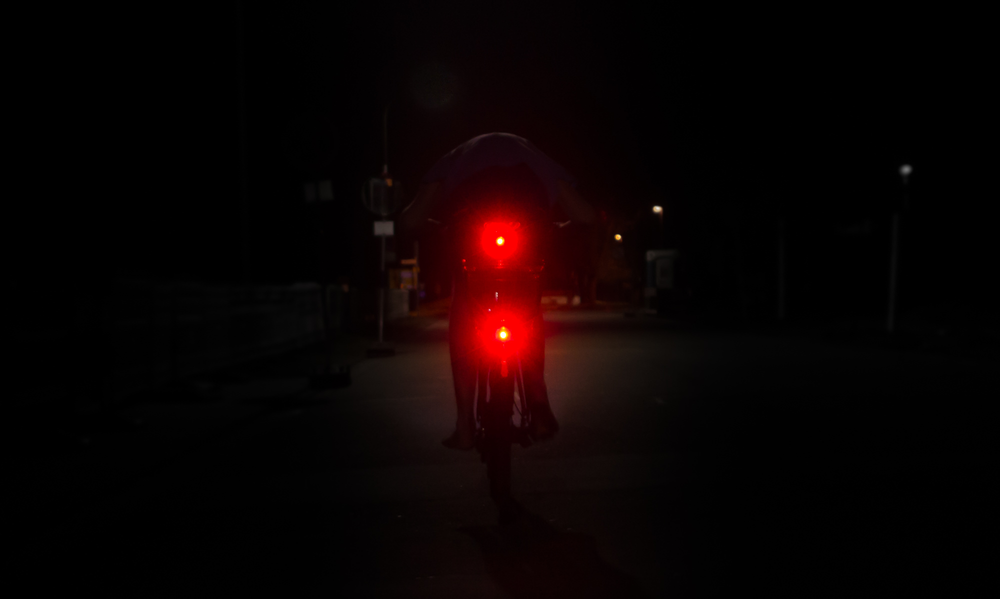 Eine Reise bei Nacht Radfahrer bei Nacht