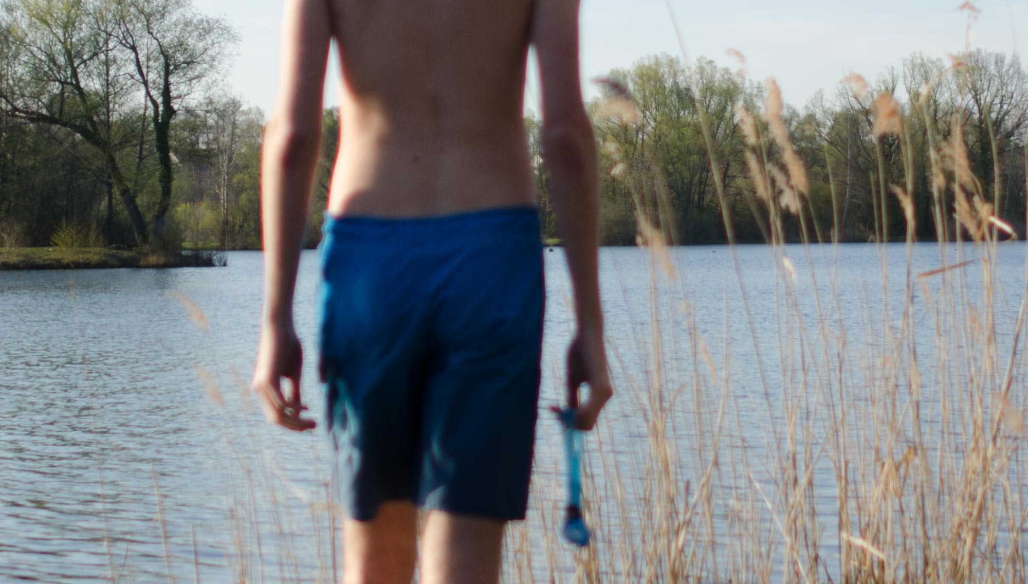Schwimmtraining vor der Haustür Schwimmer am See
